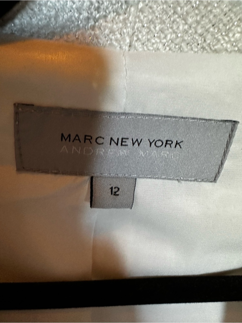 Andrew Mac Marc New York / White Shimmer Blazer / NWOT / Size 12 - Picture 3 of 8